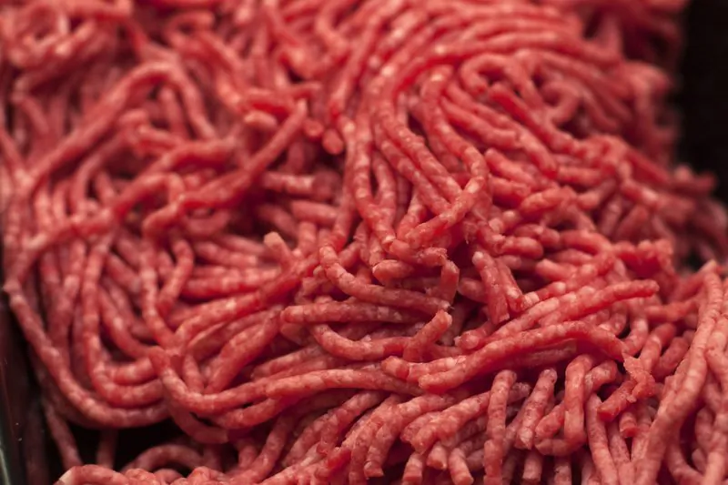 Ground beef is displayed for sale at a market in Washington state on April 1, 2017. (J. Scott Applewhite/AP Photo)