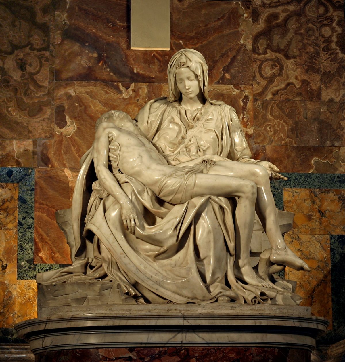 Michelangelo's "Pietà" housed in St. Peter's Basilica in the Vatican. (Public Domain)