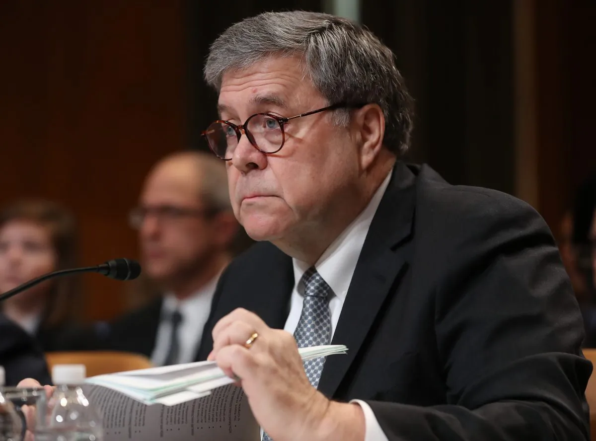 Attorney General William Barr testifies before the Senate Appropriations Committee in the Dirksen Senate Office Building in Washington, on April 10, 2019. (Mark Wilson/Getty Images)