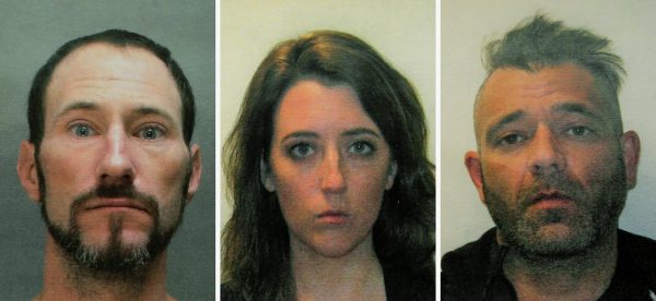 Johnny Bobbitt, left, Katelyn McClure and Mark D'Amico