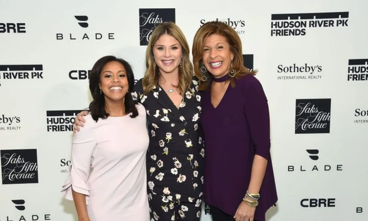 Sheinelle Jones, Jenna Bush Hager and Hoda Kotb attend Hudson River Park Friends Playground Committee Fourth Annual Luncheon at Current at Chelsea Piers in New York City, on Jan. 25, 2019. (Jamie McCarthy/Getty Images for The Hudson River Park Friends Playground Committee)