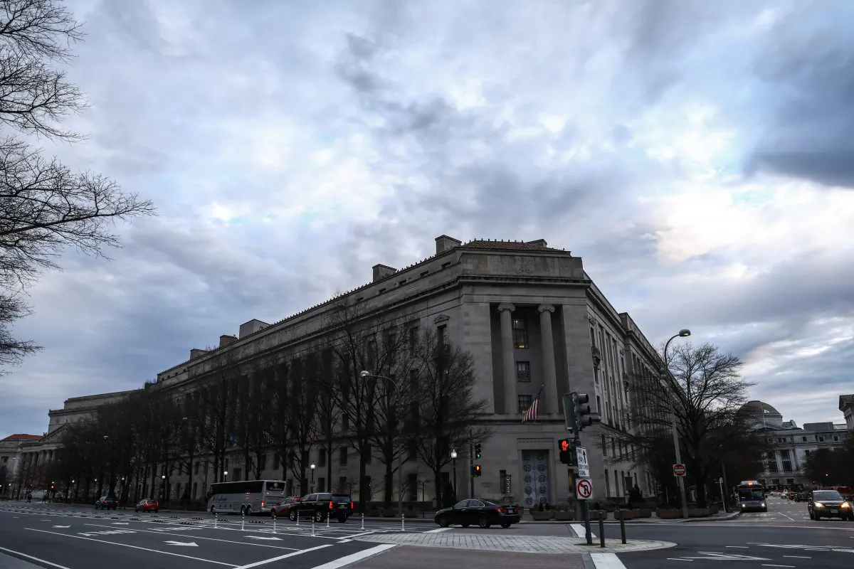 The Department of Justice in Washington on Jan. 7, 2019. (Samira Bouaou/The Epoch Times)