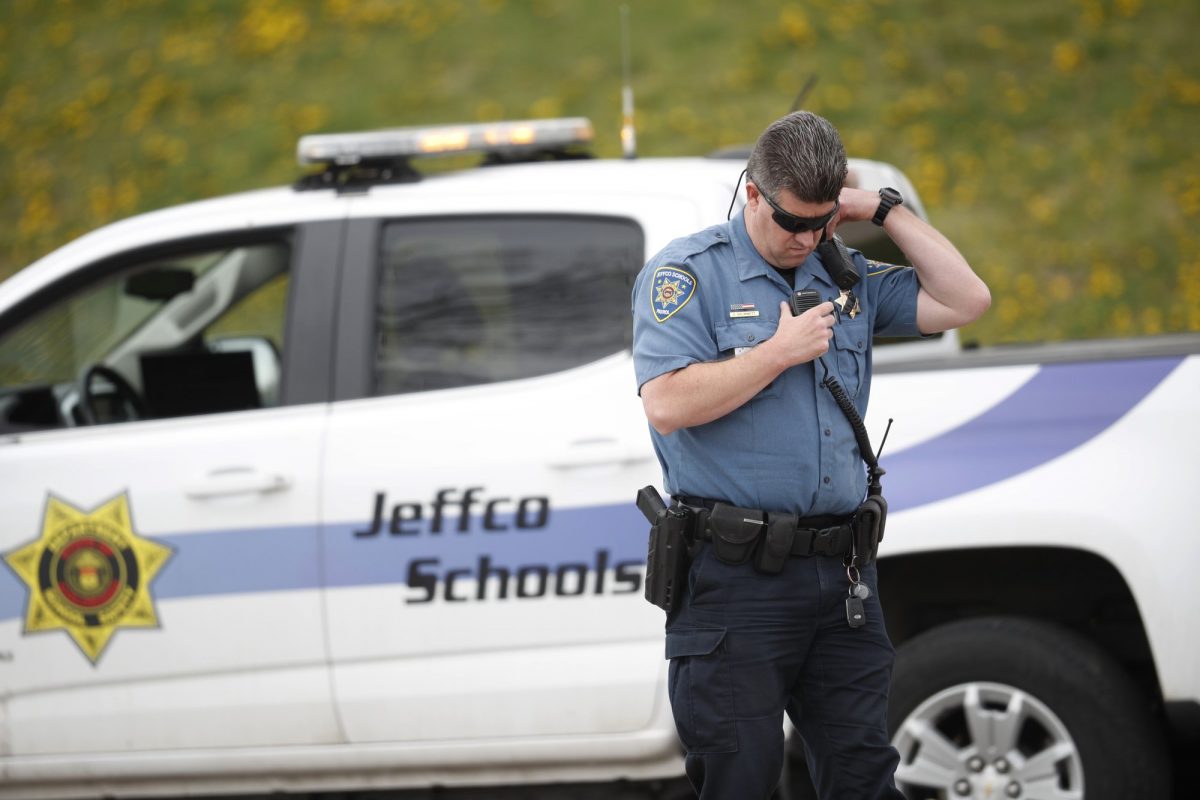 An officer from Jefferson County, Colo., Schools