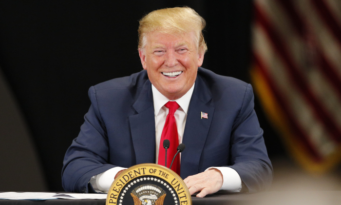 President Donald Trump on April 15, 2019 in Burnsville, Minn. (Adam Bettcher/Getty Images)