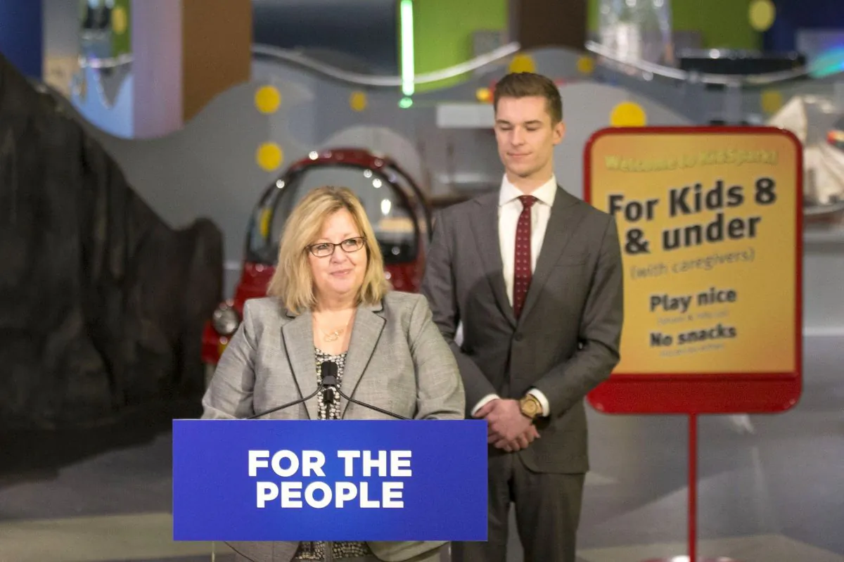 Ontario Education Minister Lisa Thompson speaks about upcoming education changes at a press conference at the Ontario Science Centre in Toronto on March 15, 2019. (The Canadian Press/Chris Young)