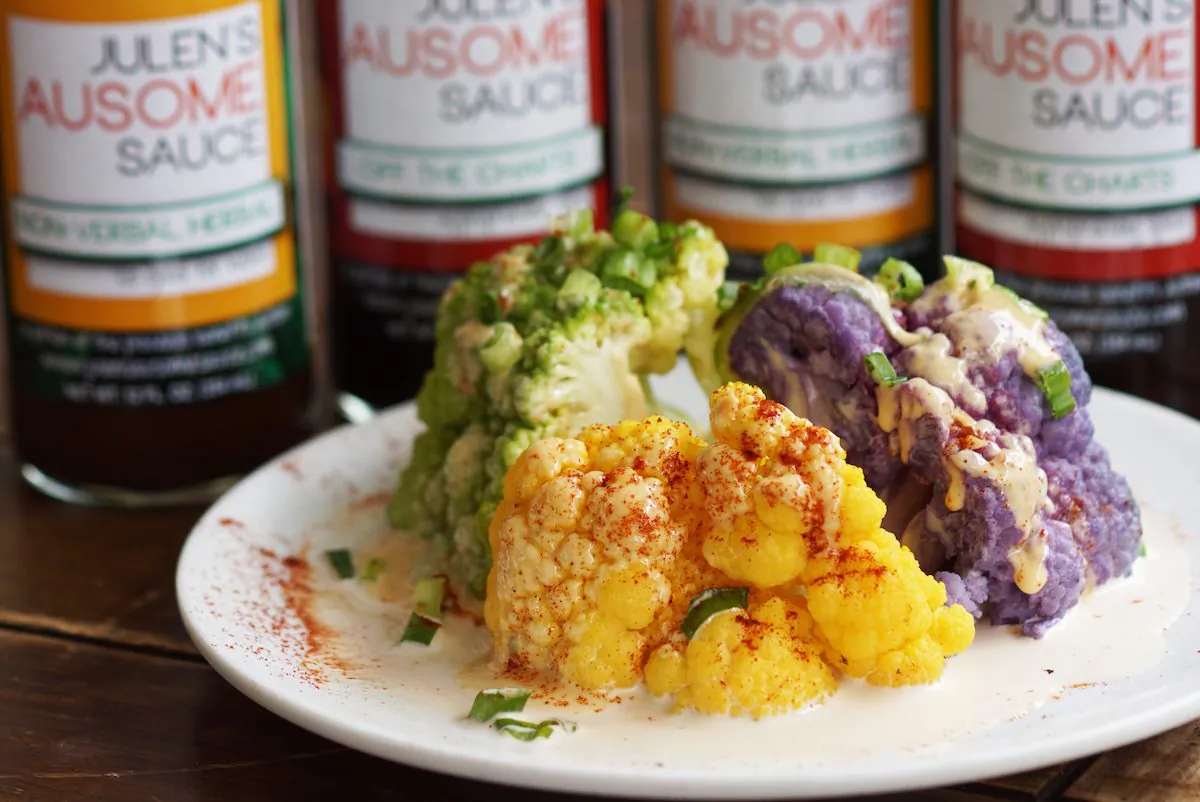 The tricolor cauliflower at Ways & Means Oyster House which features Julen Ucar's Ausome Sauce in an aioli. (Courtesy of Julen Ucar)