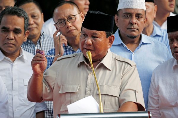Indonesian presidential candidate Prabowo Subianto