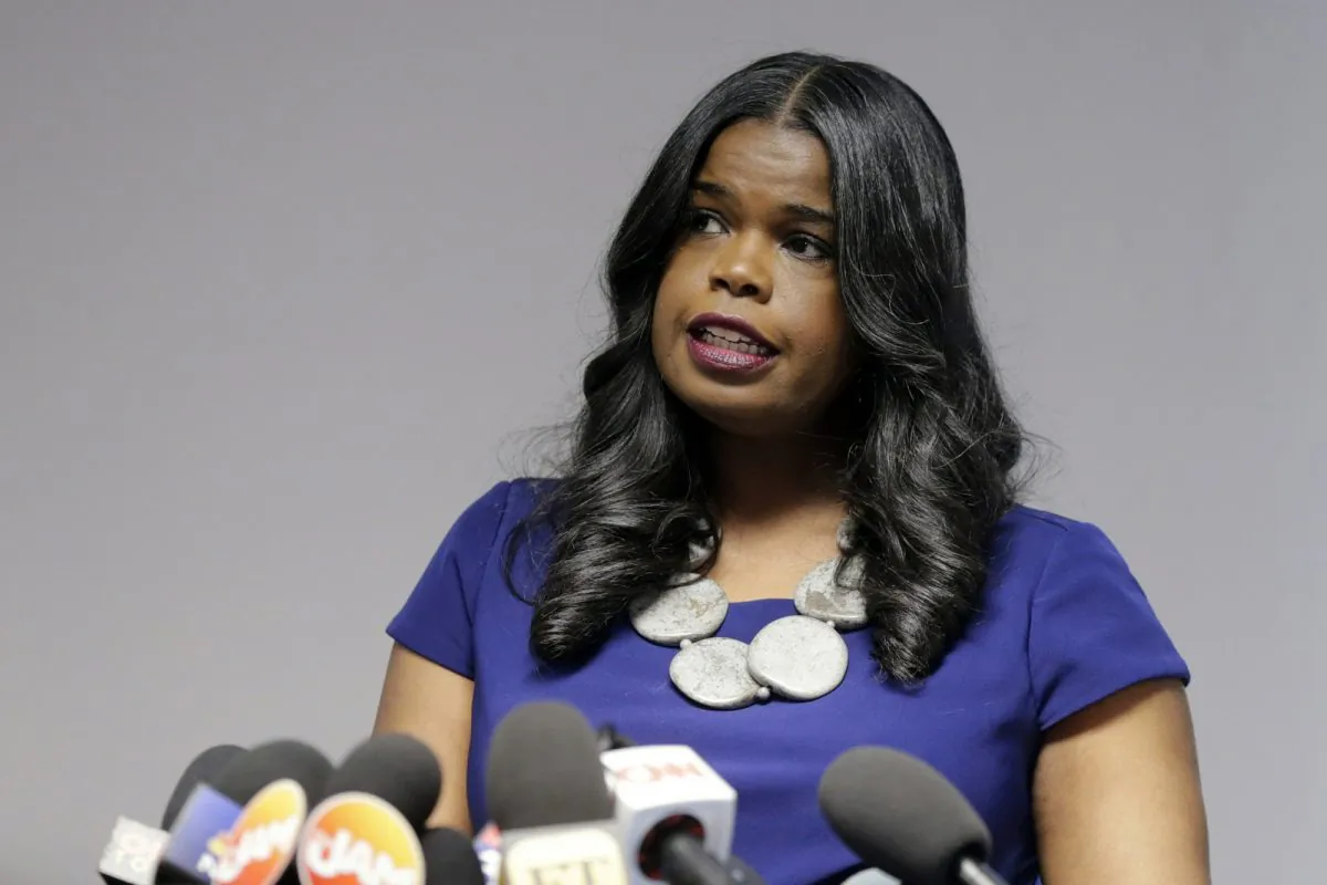 Cook County State's Attorney Kim Foxx speaks at a news conference, in Chicago, on Feb. 22, 2019 (Kiichiro Sato/File via AP)