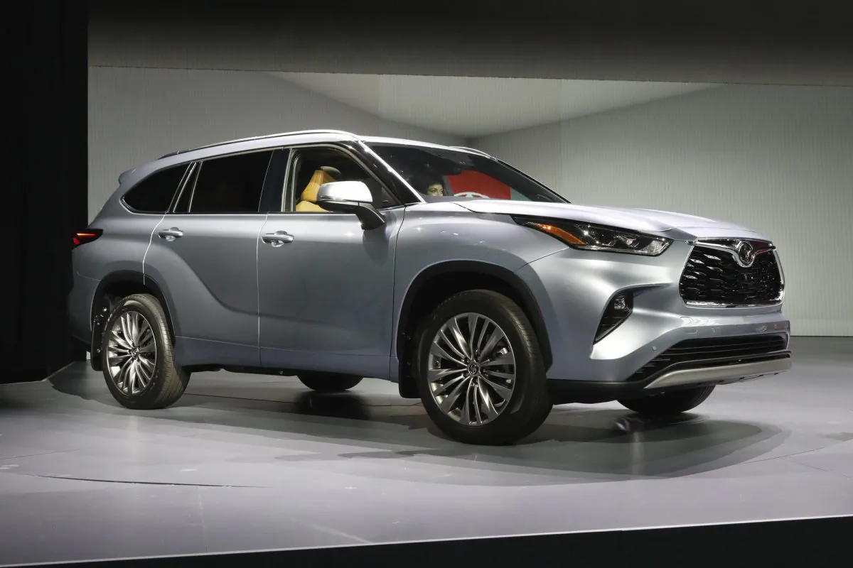 The 2020 Toyota Highlander is presented at the 2019 New York International Auto Show, in New York, on April 17, 2019. (Richard Drew/AP Photo)