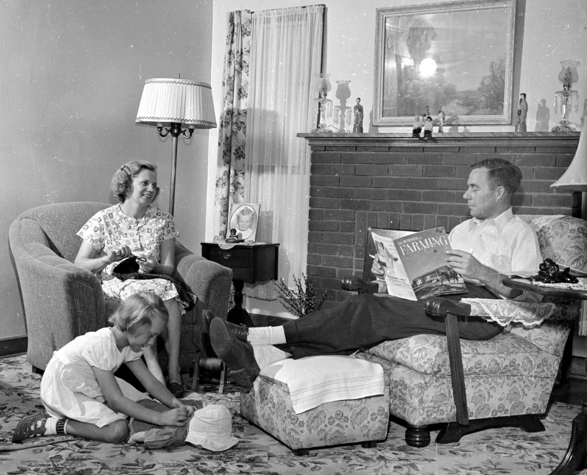 A couple and their daughter at their home in Youngstown, Ohio, in October 1950. Since the 1960s, a variety of anti-traditional movements, including modern feminism, sexual liberation, and gay rights have risen to prominence in the West. The institution of the family has been hit the hardest. (Doreen Spooner/Keystone Features/Getty Images)