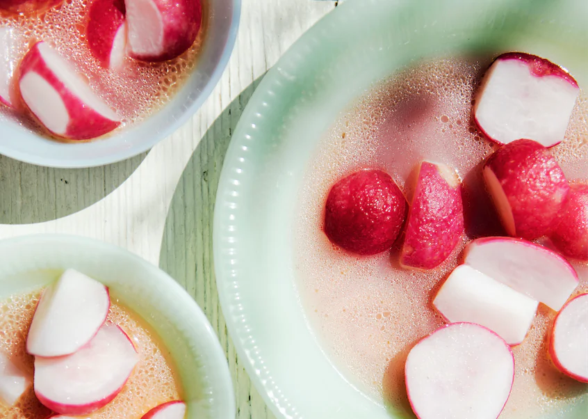 Poached radishes. (EE Berger)