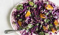 Shaved Cabbage Salad With Chili Oil, Cilantro, and Charred Melon