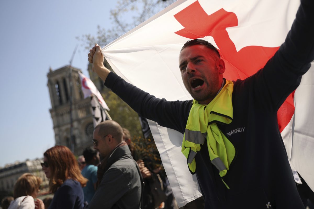 France yellow vest protests and police clase