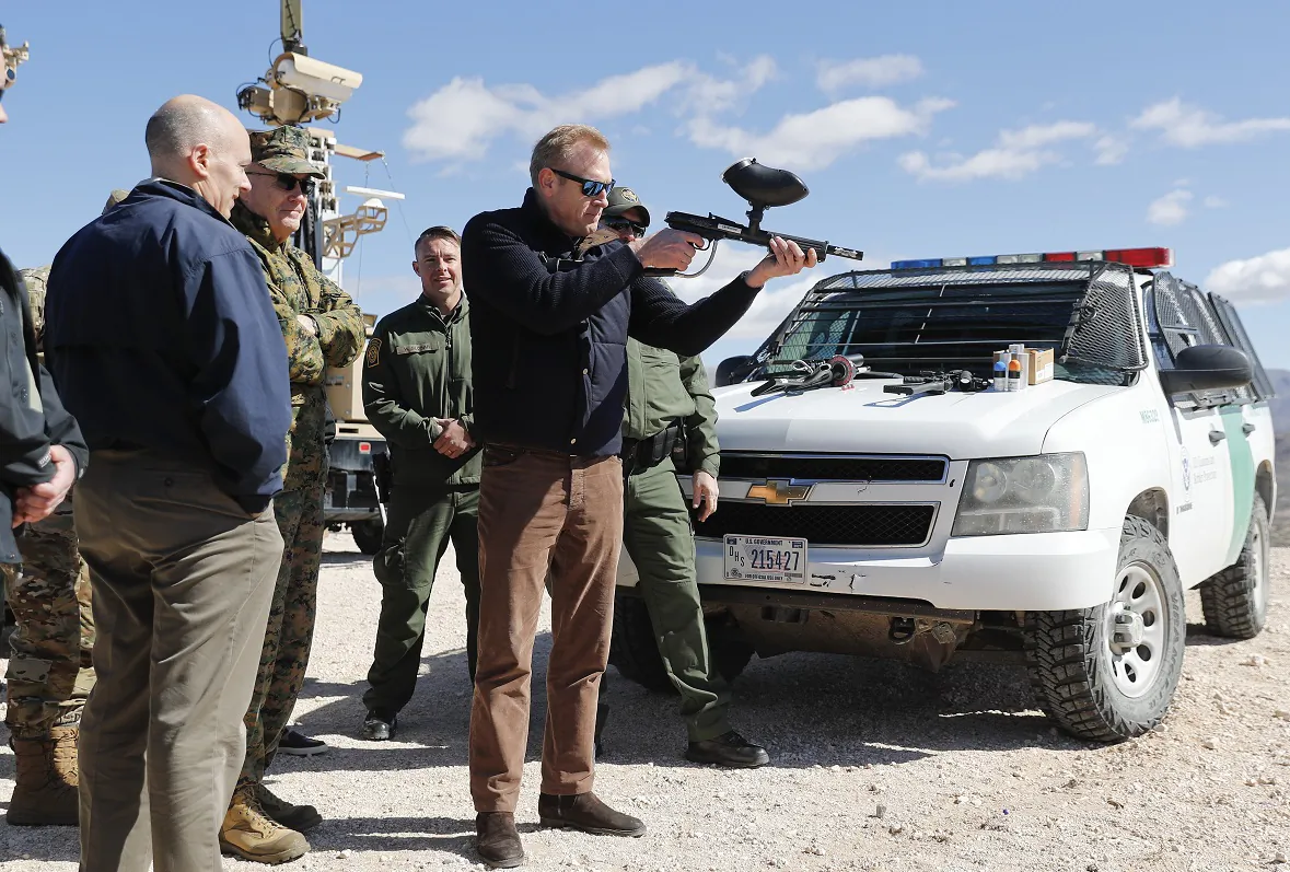 Two US soldiers were questioned by Mexican troops earlier this month while conducting a surveillance operation on the US side of the southern border, two US defense officials tell CNN, on April 19, 2019.(Pablo Martinez Monsivais/AP)