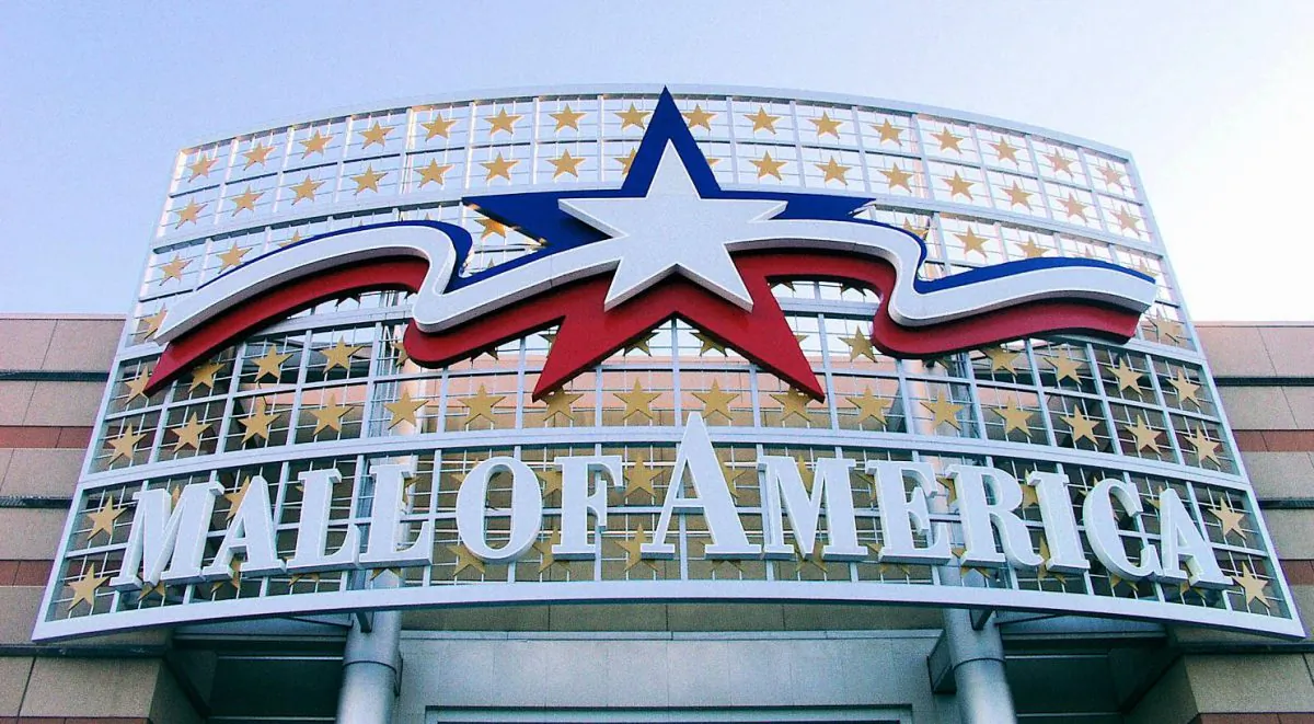 A sign at the Mall of America, the largest mall in the United States, as seen in 2006. (Tim Gans/AFP/Getty Images)