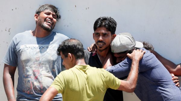 Relatives of a Sri Lanka bombing victims