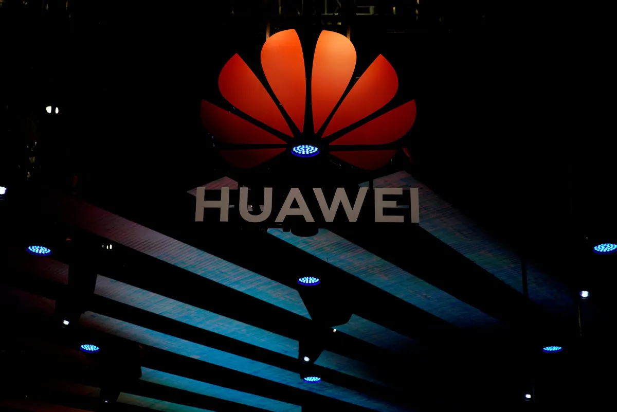 A Huawei logo is pictured during the media day for the Shanghai auto show in Shanghai, China, on April 16, 2019. (Aly Song/Reuters)