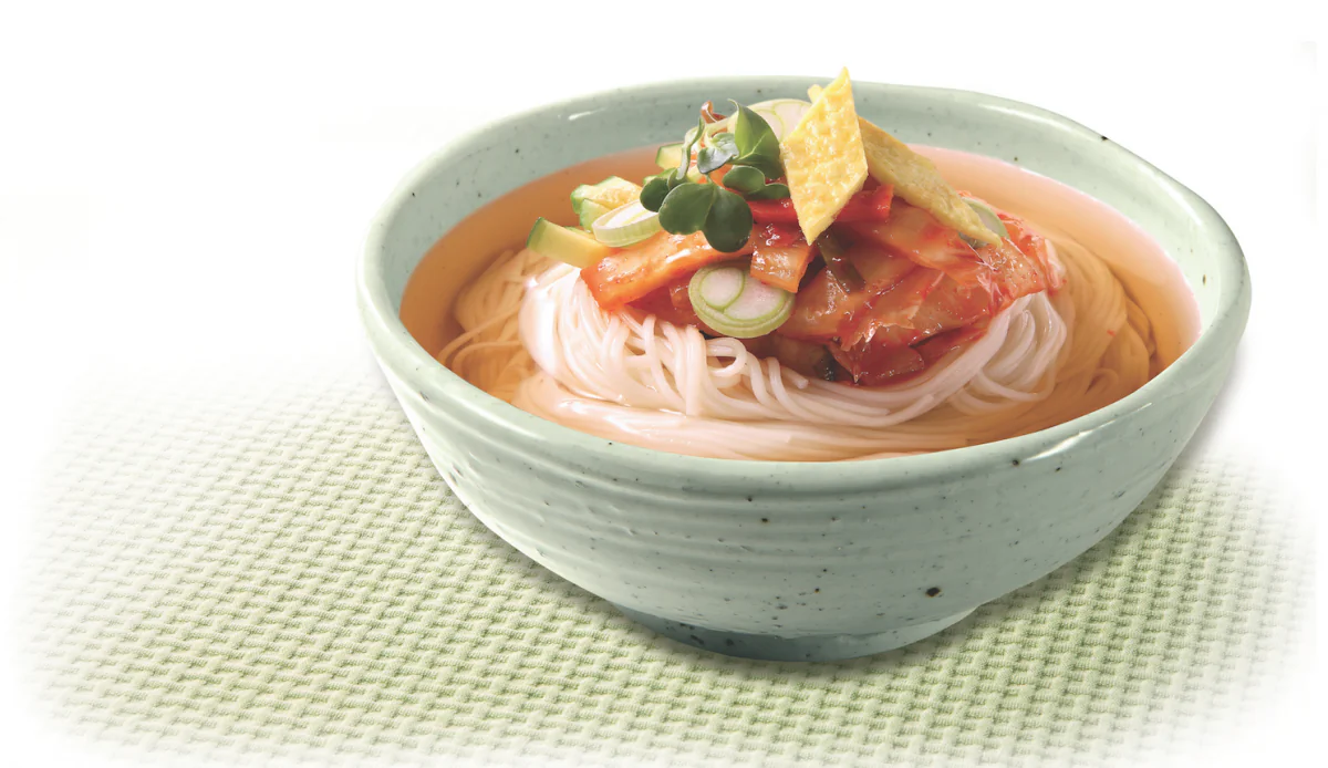 CookSee's chewy, springy rice noodles come in a flavorful broth. (Courtesy of Han's Korea)
