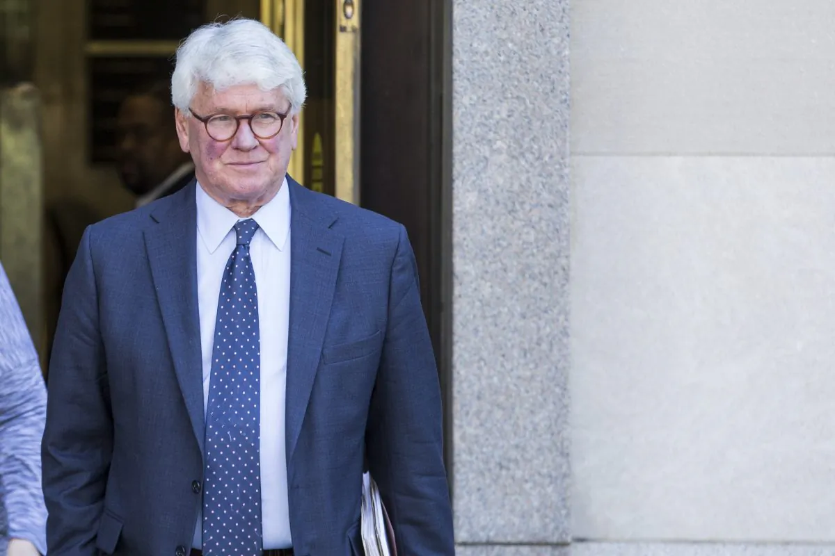 Gregory Craig, former White House counsel to former President Barack Obama departs from the U.S. District Courthouse following a hearing on April 15, 2019. (Zach Gibson/Getty Images)