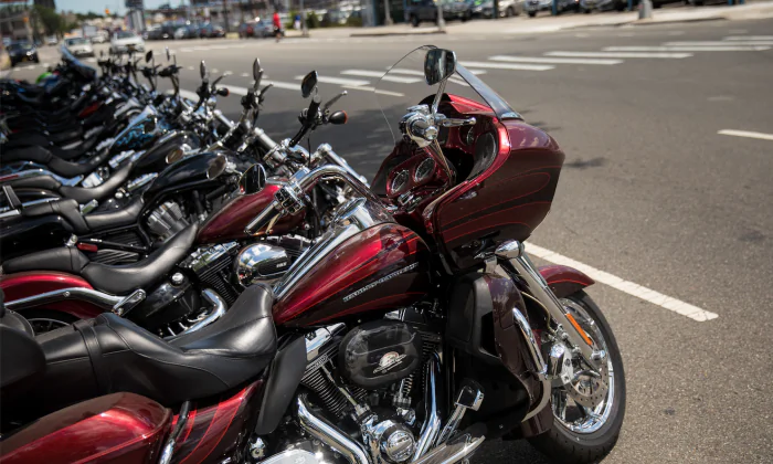 Rows of motorcycles sit for sale in a file photo. (Drew Angerer/Getty Images)