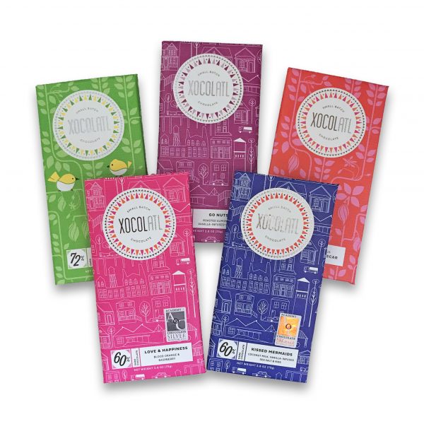 Taste of Xocolatl five chocolate bars