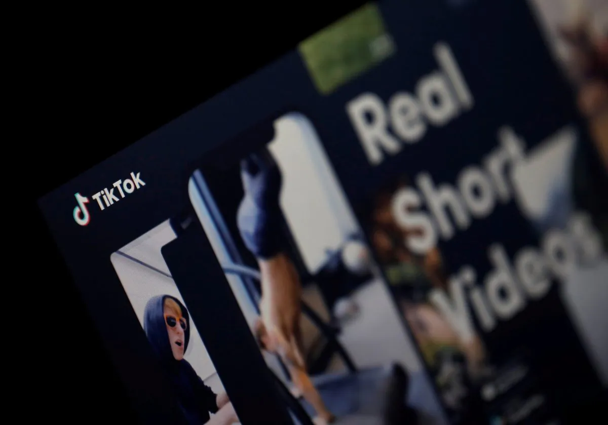 The logo of TikTok application is seen on a screen in this picture illustration taken on Feb. 21, 2019. (Danish Siddiqui/Reuters)