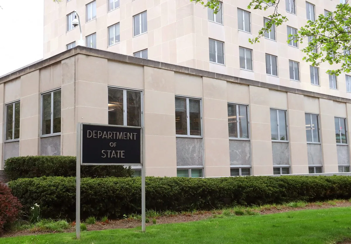 The Department of State building is shown on April 19, 2019 in Washington, DC. (Mark Wilson/Getty Images)