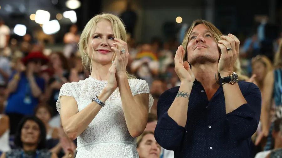 Nicole Kidman and Keith Urban attend the Women's Day Ceremony during day 11 of the 2019 Australian Open at Melbourne Park in Melbourne, Australia on Jan. 24, 2019. (Julian Finney/Getty Images)