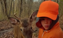 Watch This Curious Deer Sniff and Lick Father and Son Hunters With No Fear