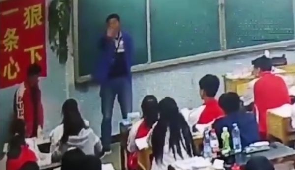 Teacher attacks students