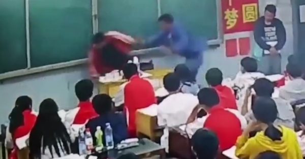Teacher attacks students