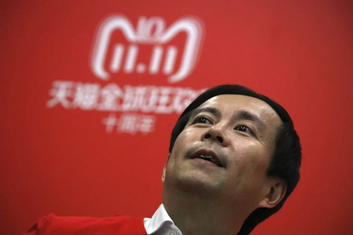 Daniel Zhang, CEO of Alibaba Group speaks to journalists during Alibaba's Singles Day in Shanghai, China on Nov. 11, 2018. Chinese e-commerce giant Alibaba Group remains on the U.S. government’s annual list of “notorious markets’’ that peddle counterfeit products. (Ng Han Guan/AP)