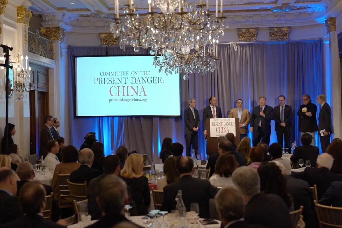 The Committee on the Present Danger: China hosted a conference called "The CCP's Unrestricted Economic Warfare Against America Conference" and condemned China's human rights abuses in New York City on April 25, 2019. (Shenghua Sung/NTD)