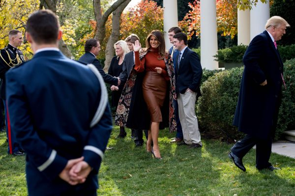 First Lady Melania Trump at Rose Garden White House