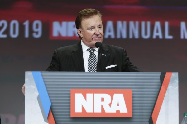 National Rifle Association first vice president Richard Childress chairs the NRA Annual Meeting of Members