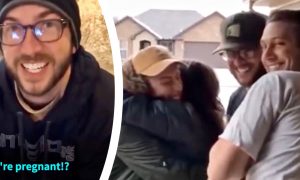 Video: Expecting Couple Surprise Family and Friends With Pregnancy Announcement