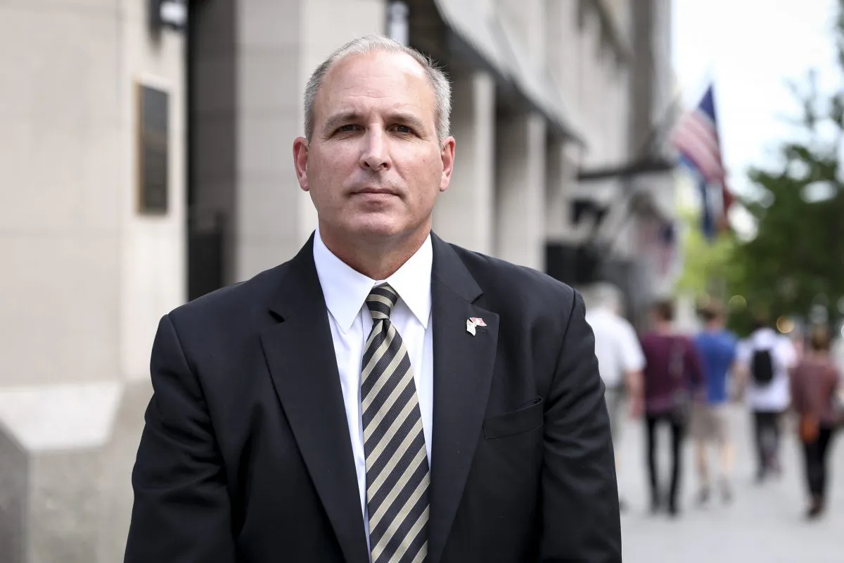 Mark Morgan, former Border Patrol chief, in Washington on April 24, 2019. (Samira Bouaou/The Epoch Times)