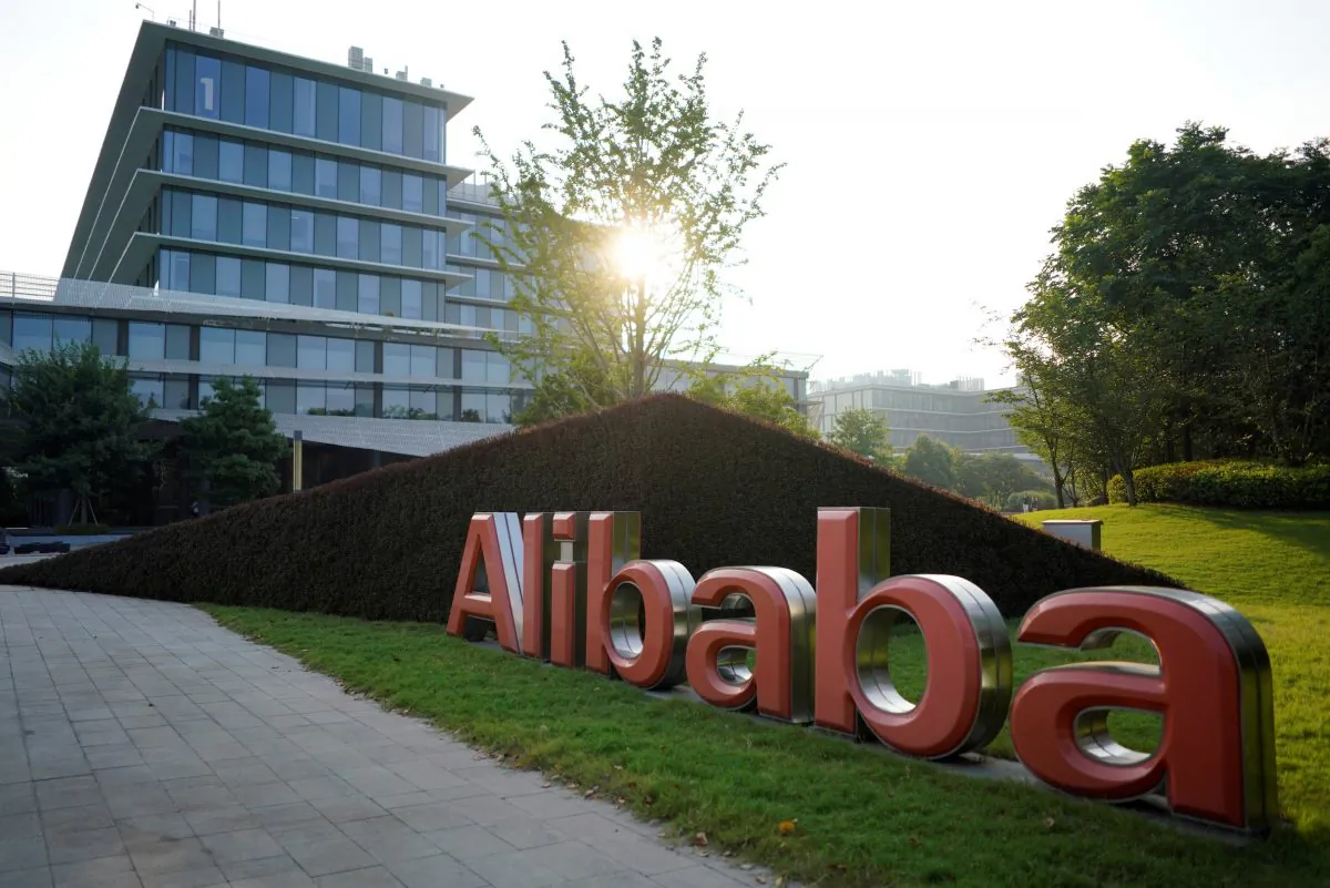 The logo of Alibaba Group is seen at the company's headquarters in Hangzhou, Zhejiang Province, China on July 20, 2018. (Aly Song/Reuters)