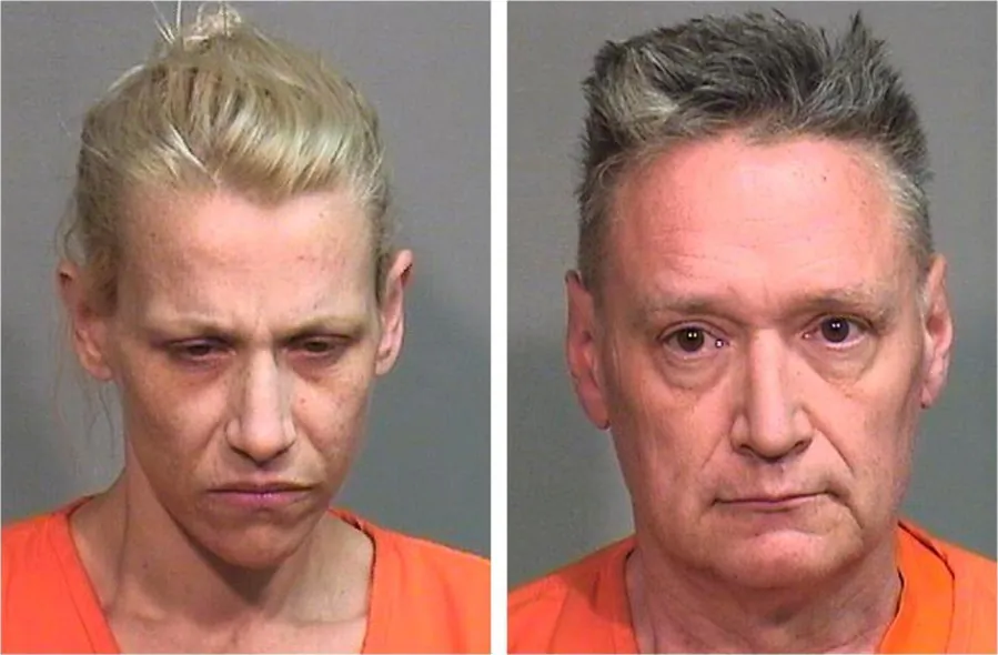 Police booking photos of Joann Cunningham and Andrew Freund Sr. who face multiple charges in the death of their 5-year-old son. (McHenry County Sheriff's Department via AP)