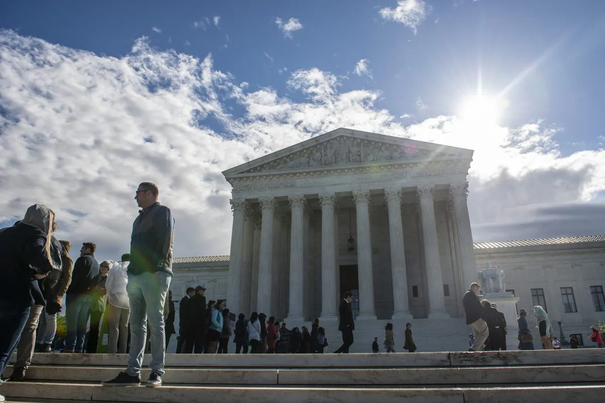 The Supreme Court building in Washington on April 15, 2019. (ERIC BARADAT/AFP/Getty Images)