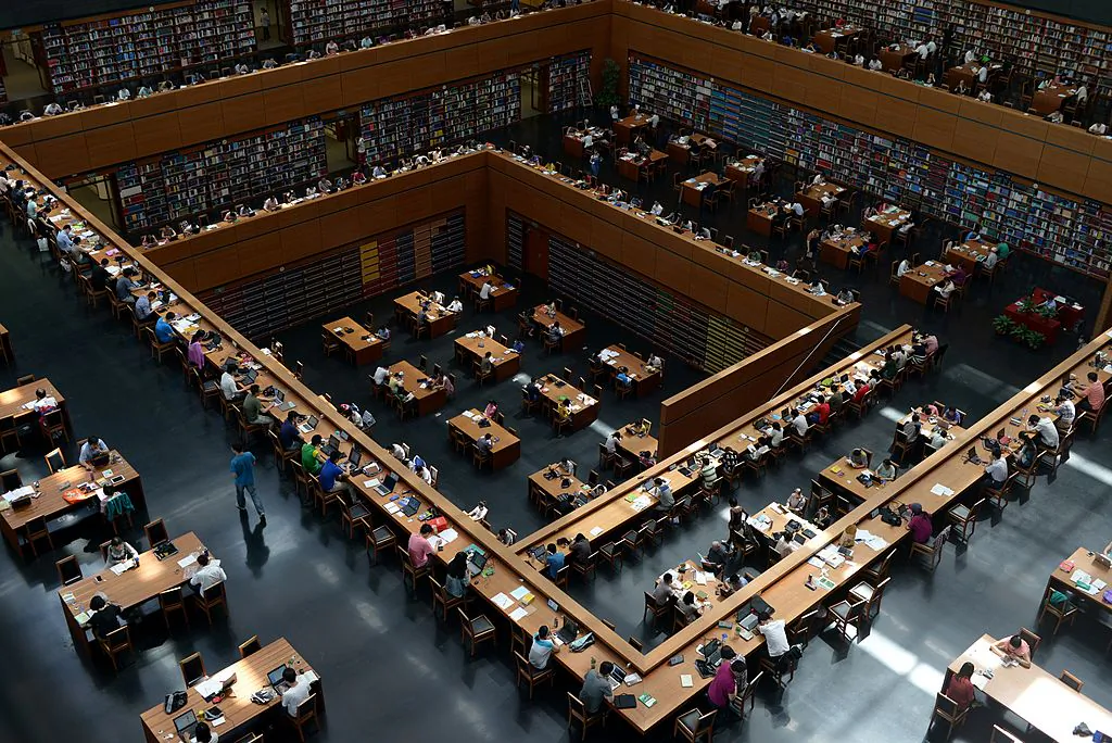 People study at a national library in Beijing on May 30, 2013. (Wang Zhao/AFP/Getty Images)