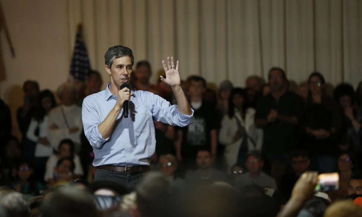 Democratic presidential candidate and former U.S. Rep. Beto O'Rourke (D-TX) speaks at a campaign town hall at the Irish Cultural Center on April 28, 2019 in San Francisco, California. Stephen Lam/Getty Images