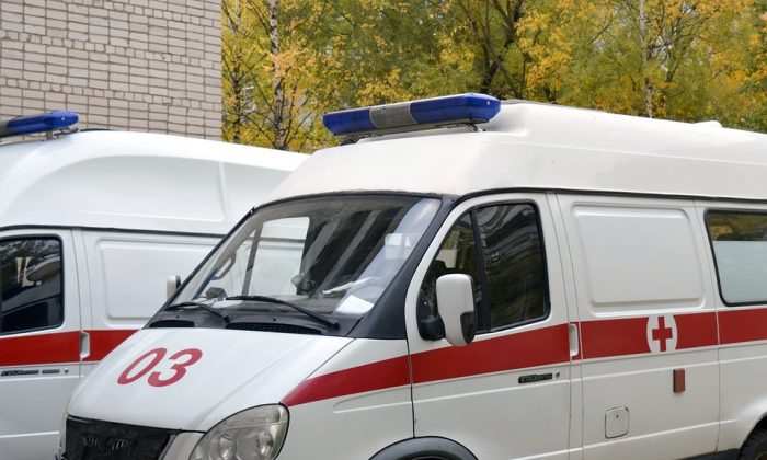 Stock photo of an ambulance