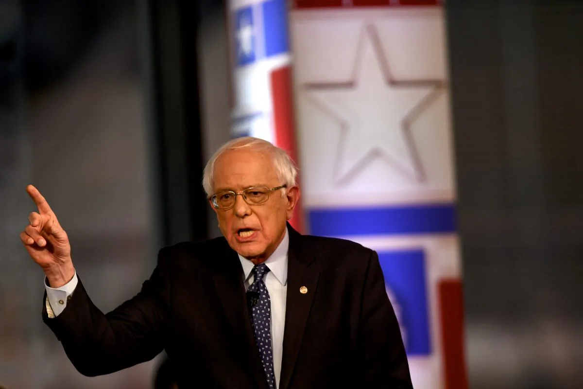Democratic presidential candidate Sen. Bernie Sanders (I-Vt.) participates in a FOX News Town Hall at SteelStacks in Bethlehem, Pennsylvania on April 15, 2019. (Mark Makela/Getty Images)