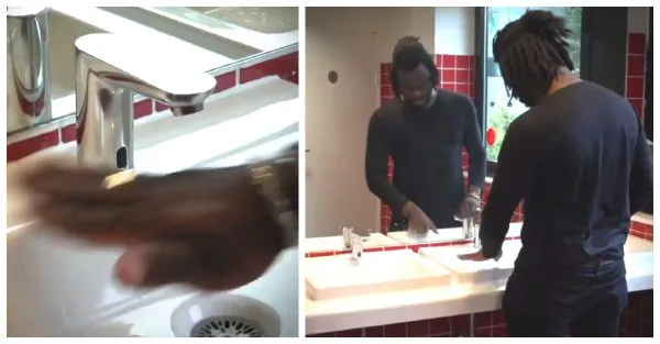 Video: Man Tries to Wash Hands, but Automatic Water Tap Doesn’t Work on His Dark Skin