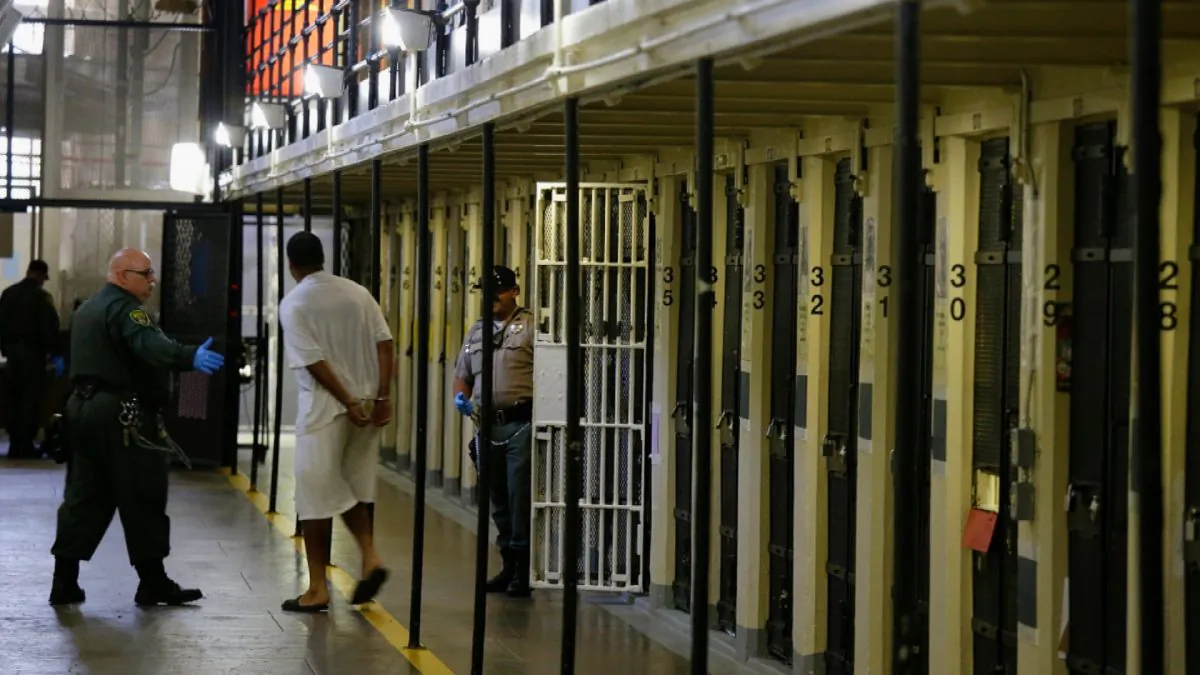 Stock photo of a inmate at San Quentin State Prison, in San Quentin, Calif. on March 13, 2019. (Eric Risberg/AP)