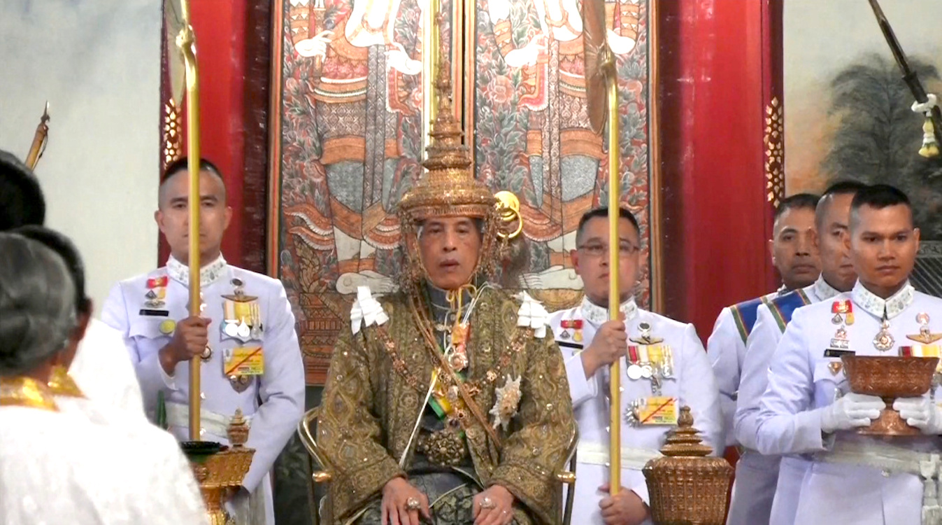 Thailand's King Maha Vajiralongkorn is crowned during his coronation in Bangkok