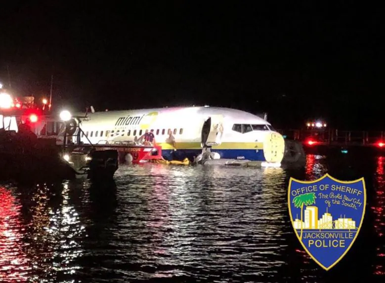 Photo of the plane that flew into the river. (Jacksonville Sheriff's office)