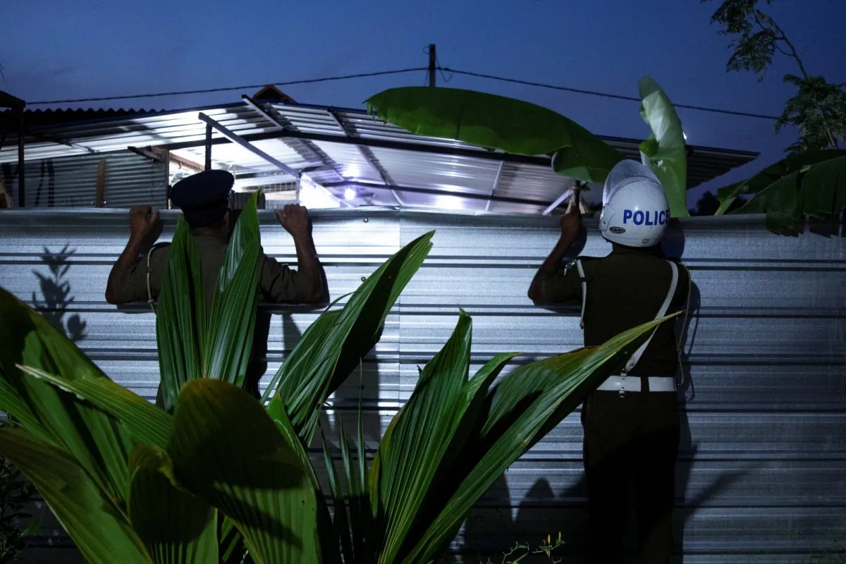 A kitchen is pictured in a watchtower at a training camp allegedly linked to Islamist terrorists, in Kattankudy near Batticaloa, Sri Lanka, on May 5, 2019. (Danish Siddiqui/Reuters)