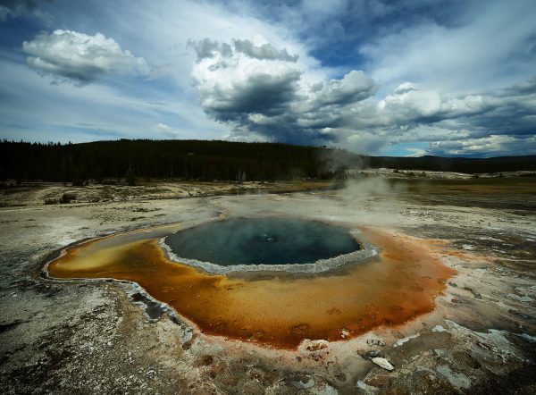 View the Crested Pool hot spring